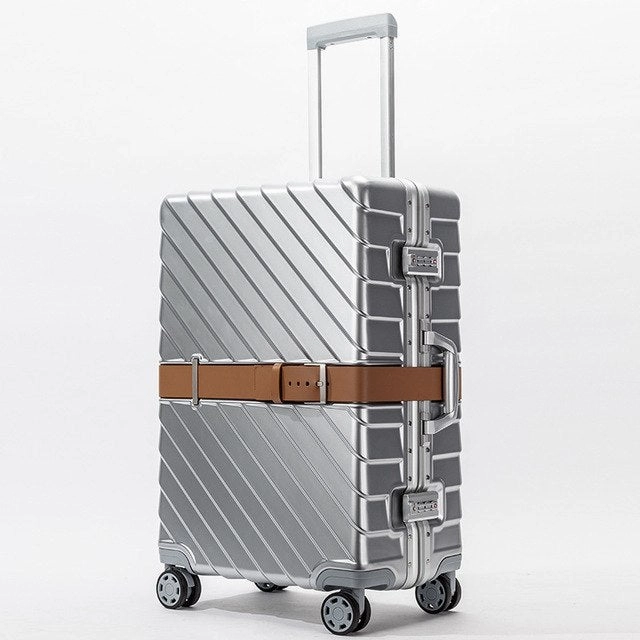 20'24'28' Aluminum Frame Spinner Luggage Carro Carry-On Cabin Tsa Lock Travel Trolley Koffer