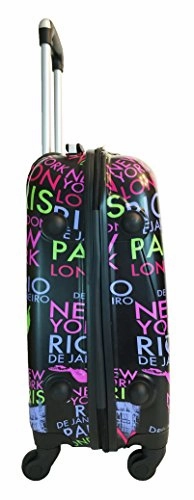 3Pc Luggage Set Hardside Rolling 4Wheel Spinner Carryon Travel Case Poly Paris