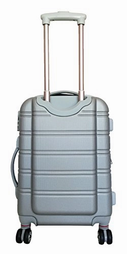 3Pc Luggage Set Suitcase Hardside Rolling 4Wheel Spinner Upright Carryon Travel Gray