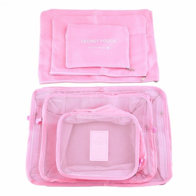 6Pcs Travel Storage Bags Shoes Clothes Toiletry Organizer Luggage Pouch Kits Wholesale Bulk Lots