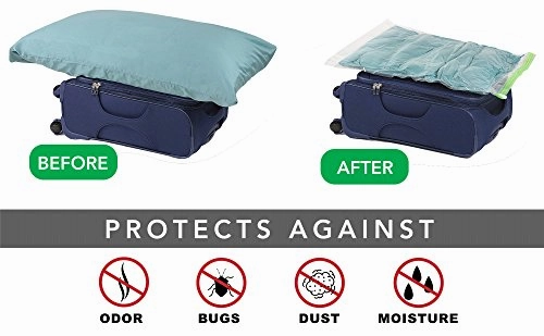 Acrodo Space Saver Packing Bags For Travel - 10-Pack Rolling Compression Bags For Clothing