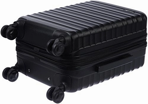 Amazonbasics Hardside Spinner Luggage - 20-Inch Carry-On/Cabin Size, Black