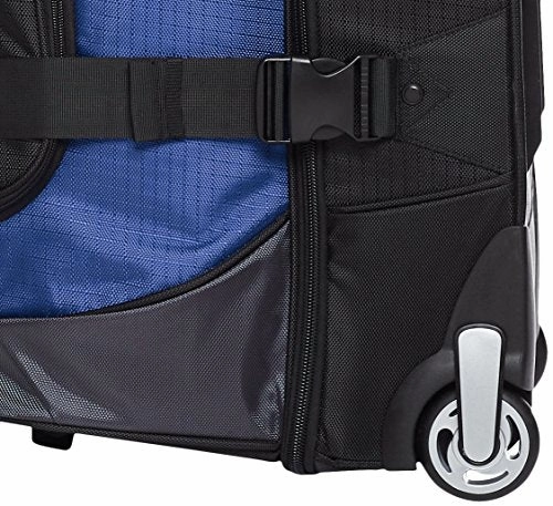 Amazonbasics Ripstop Wheeled Duffel, Blue