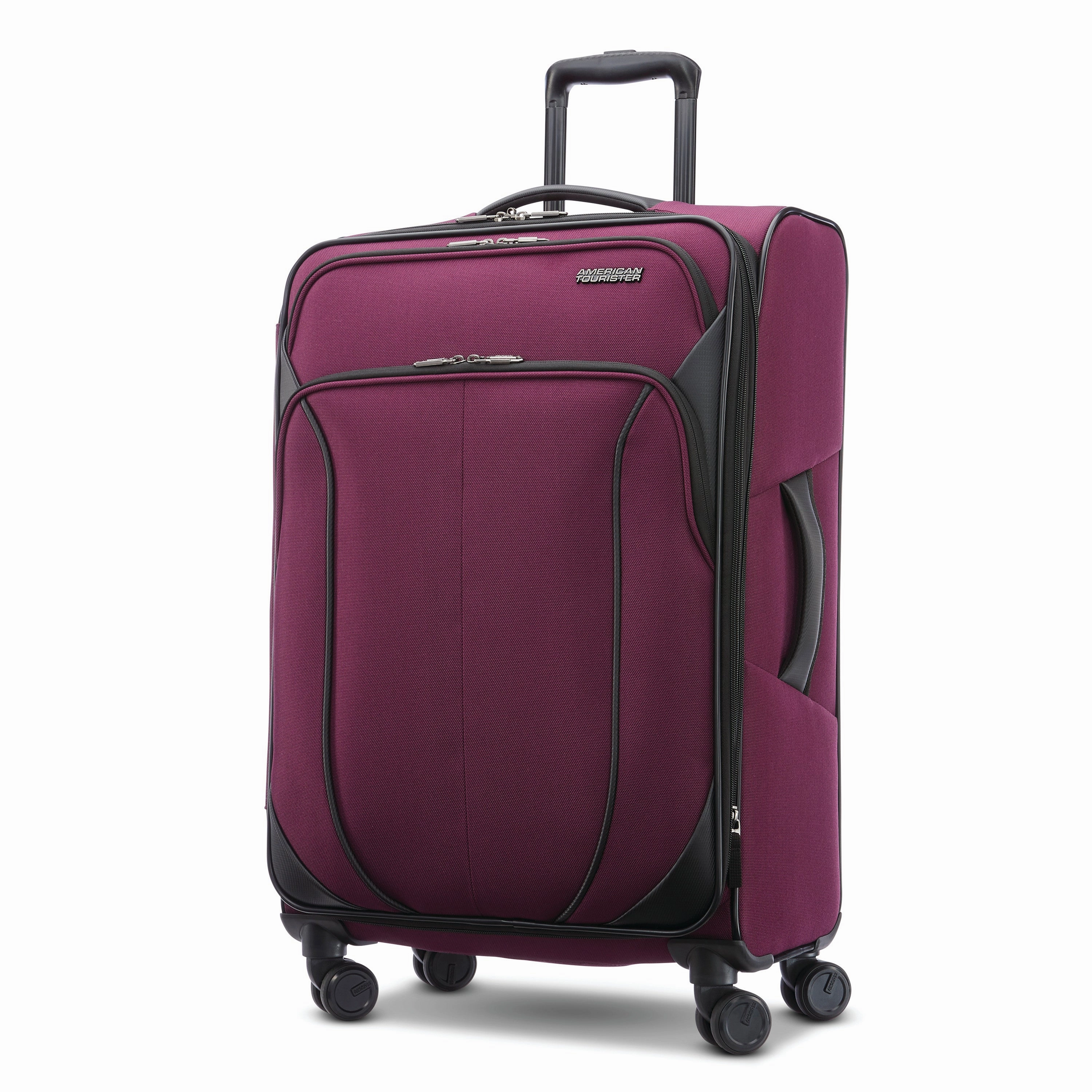 American Tourister 4 KIX 2.0 Softside Spinner Luggage, 24 Inch Checked Medium
