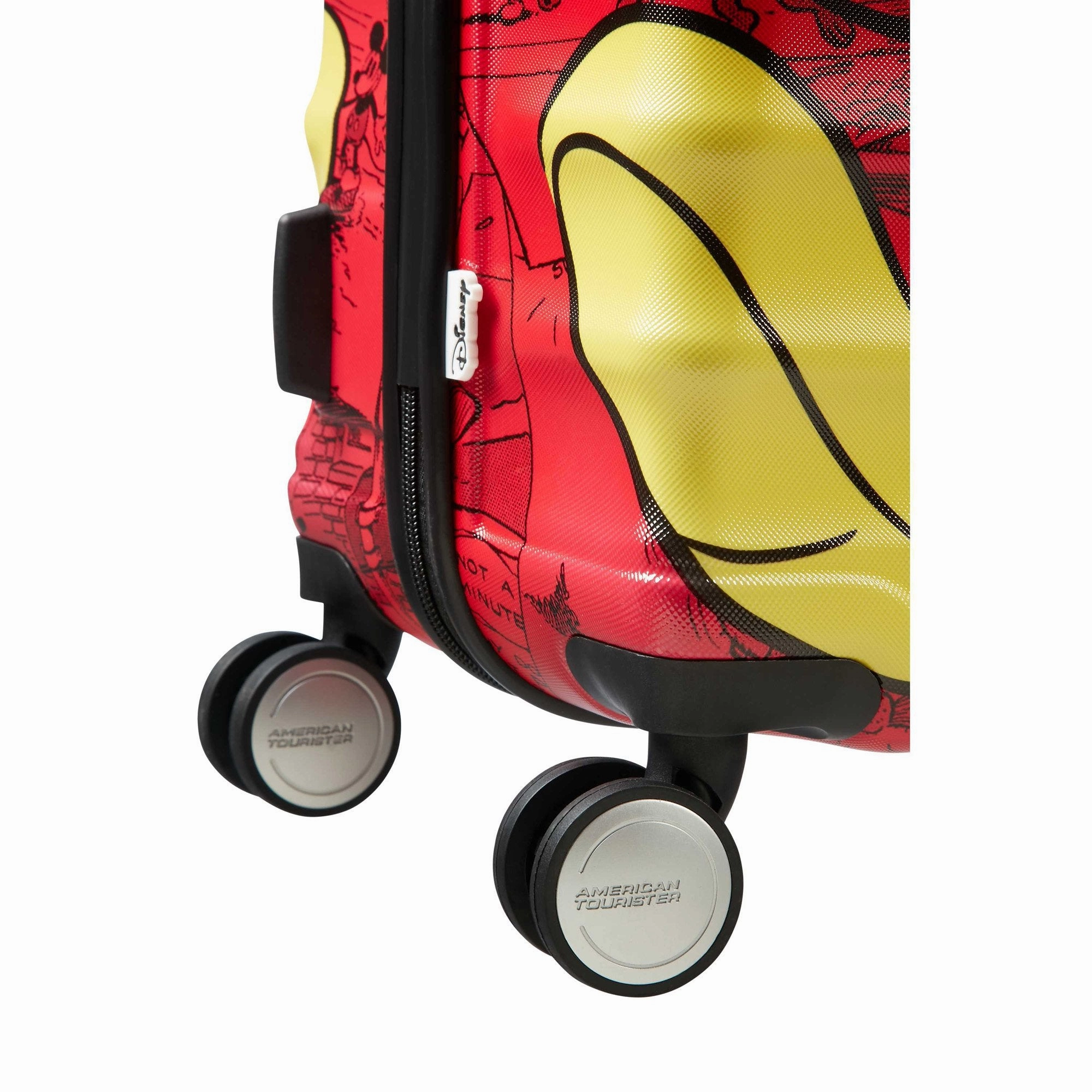 American Tourister Disney Wavebreaker Spinner Carry-On Luggage - Mickey Comics Red