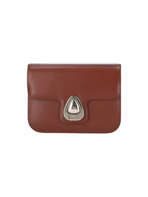 Astra" Small Brown Shoulder Bag
