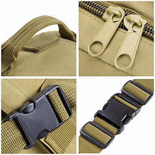 Aw Mud Color Waterproof Camping Bag 23X19X5.5" Oxford Nylon Backpack Travel Military Tactical