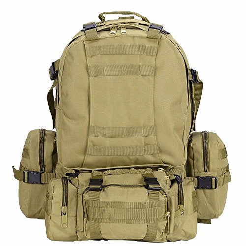 Aw Mud Color Waterproof Camping Bag 23X19X5.5" Oxford Nylon Backpack Travel Military Tactical