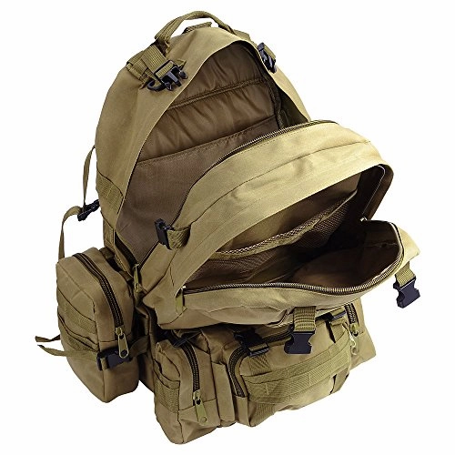 Aw Mud Color Waterproof Camping Bag 23X19X5.5" Oxford Nylon Backpack Travel Military Tactical
