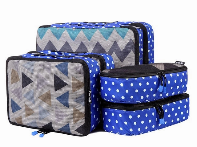 Bagail 6 Set Packing Cubes,3 Various Sizes Travel Luggage Packing Organizers Bag