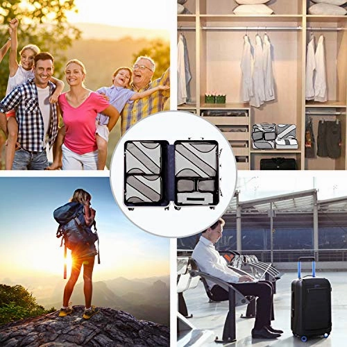 BAGAIL 6 Set Packing Cubes Multi-Functional Luggage Packing Organizers for Travel Accessories