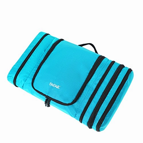 Bagail Men & Women Waterproof Flat Toiletry Kit, Portable and Spacious Travel Cosmetic Organizer