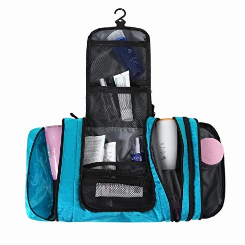 Bagail Men & Women Waterproof Flat Toiletry Kit, Portable and Spacious Travel Cosmetic Organizer