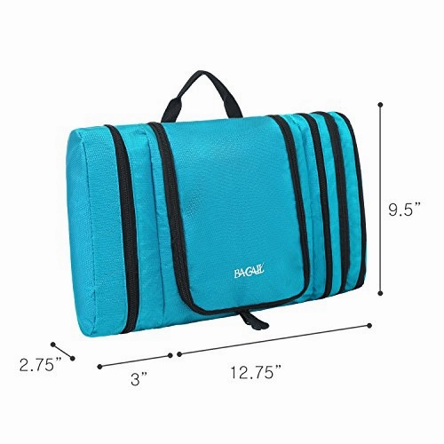 Bagail Men & Women Waterproof Flat Toiletry Kit, Portable and Spacious Travel Cosmetic Organizer