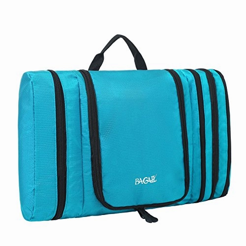 Bagail Men & Women Waterproof Flat Toiletry Kit, Portable and Spacious Travel Cosmetic Organizer