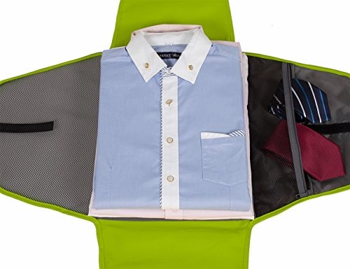 BAGSMART 17" Packing Folder Anti-wrinkle Travel Garment Bag Luggage Organizer, Green