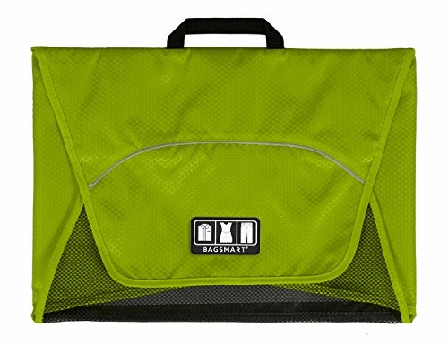 BAGSMART 17" Packing Folder Anti-wrinkle Travel Garment Bag Luggage Organizer, Green