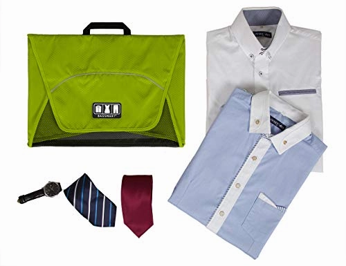 BAGSMART 17" Packing Folder Anti-wrinkle Travel Garment Bag Luggage Organizer, Green