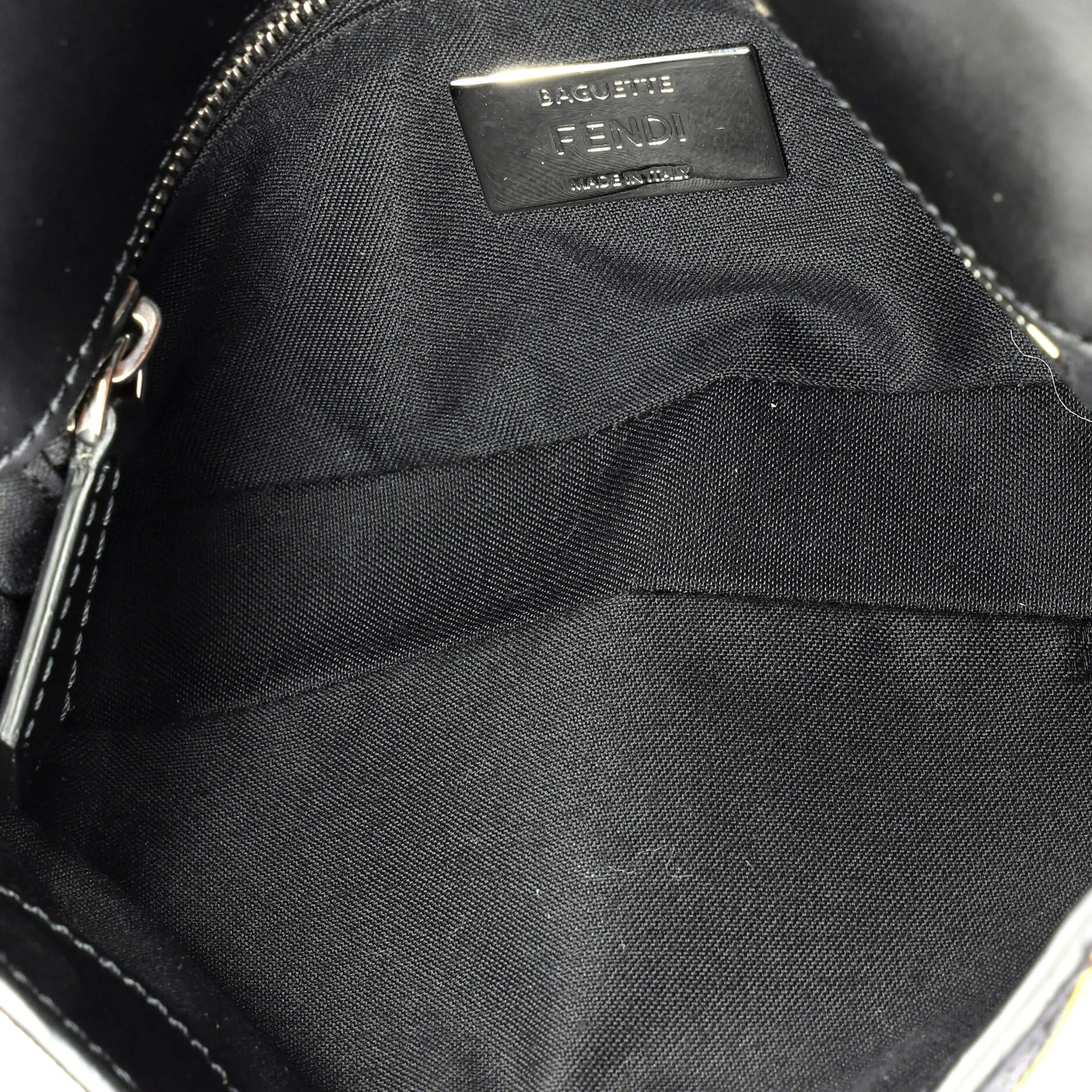 Baguette NM Bag Zucca Coated Canvas and Leather Mini