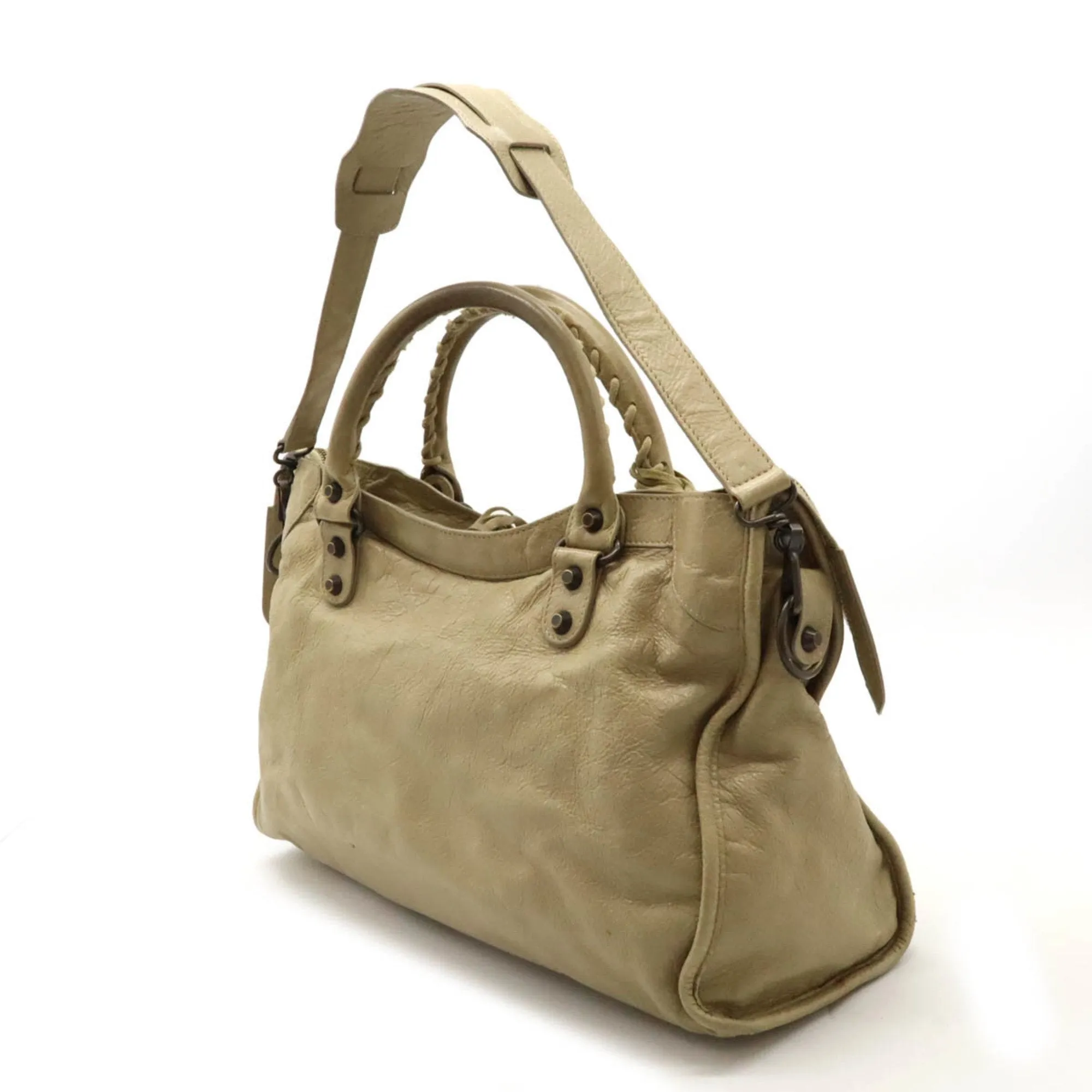 Balenciaga Leather Handbag Shoulder Bag (Pre-Owned)