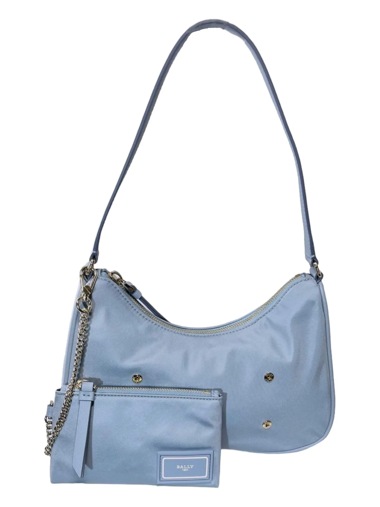 Bally Nour 6301222 Seashell   Gold Chain Shoulder Bag