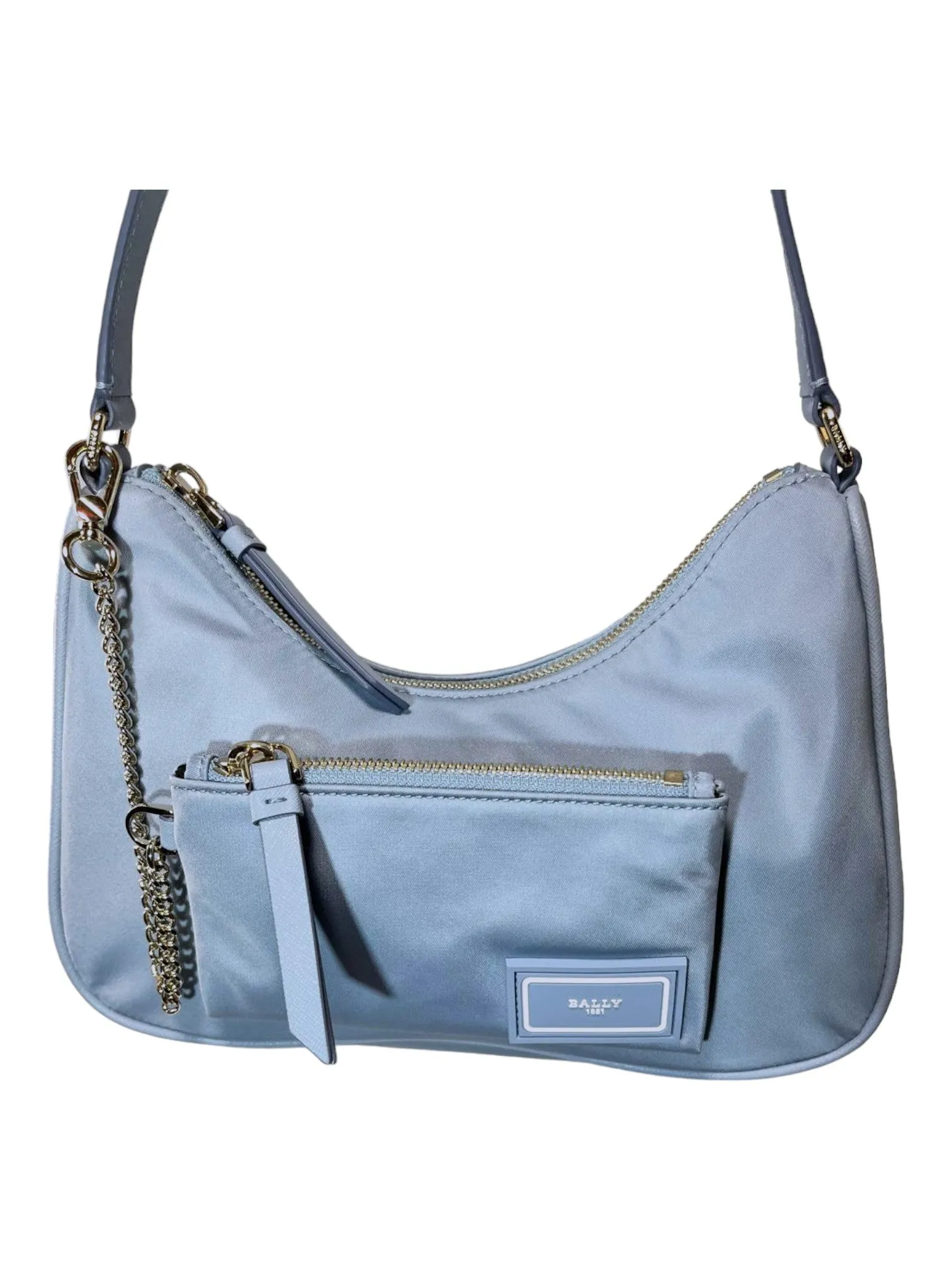 Bally Nour 6301222 Seashell   Gold Chain Shoulder Bag