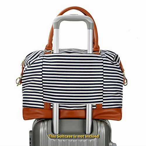 Baosha Hb-28 Ladies Women Canvas Travel Weekender Overnight Carry-On Shoulder Duffel Tote Bag