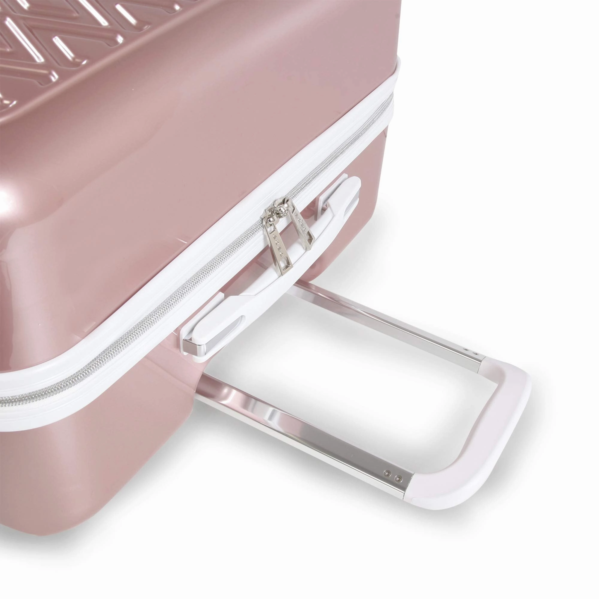 BEBE Women's Stella 21" Hardside Carry-on Spinner Luggage, Rose Gold