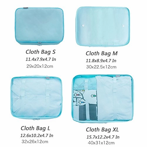 Belsmi 9 Set Packing Cubes With Shoe Bag - Compression Travel Luggage Organizer (9pcs Grey)