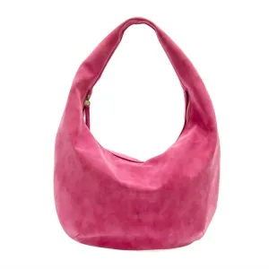 Bianca Crescent Shoulder Bag In Fuchsia