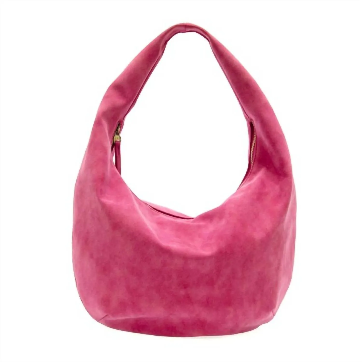 Bianca Crescent Shoulder Bag In Fuchsia