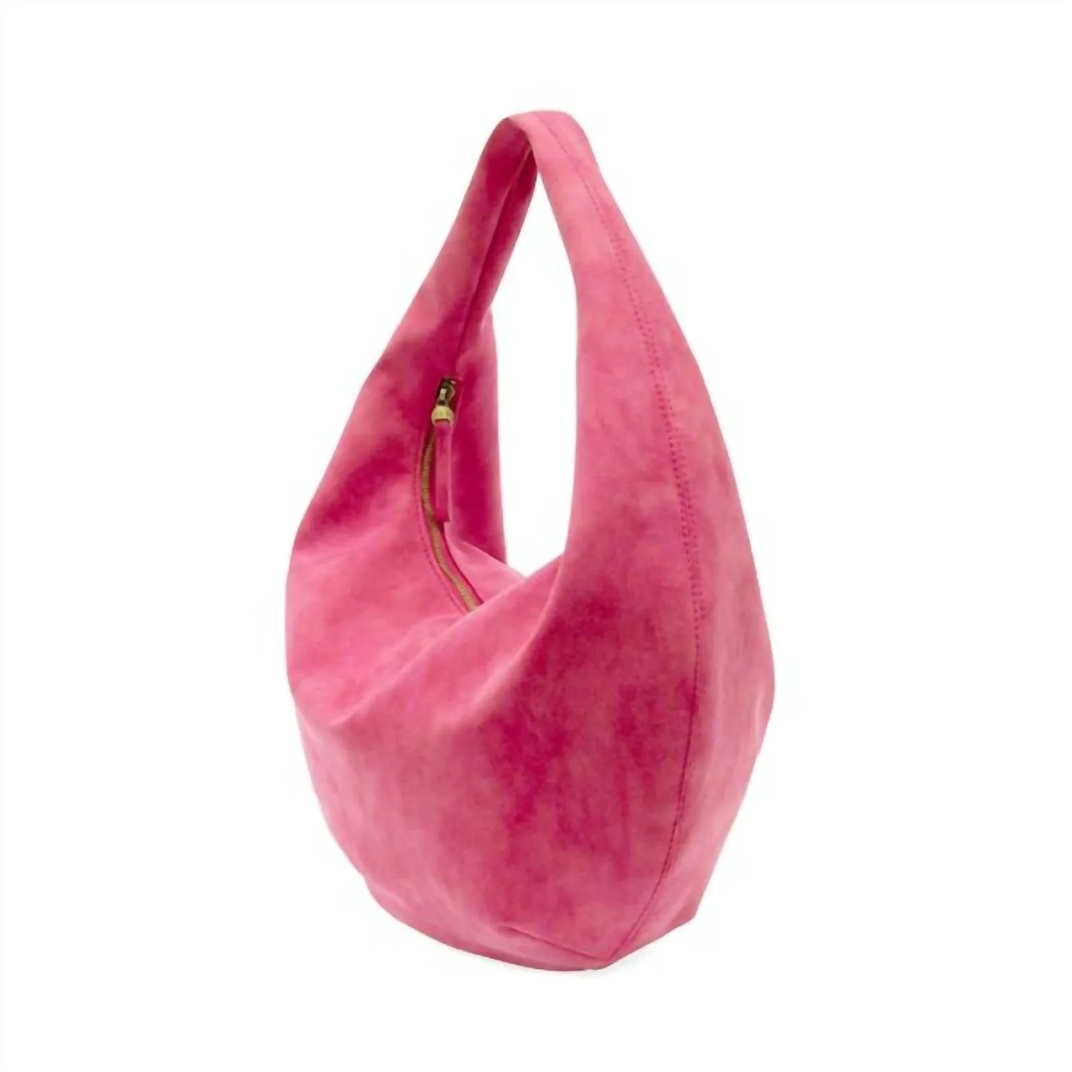 Bianca Crescent Shoulder Bag In Fuchsia