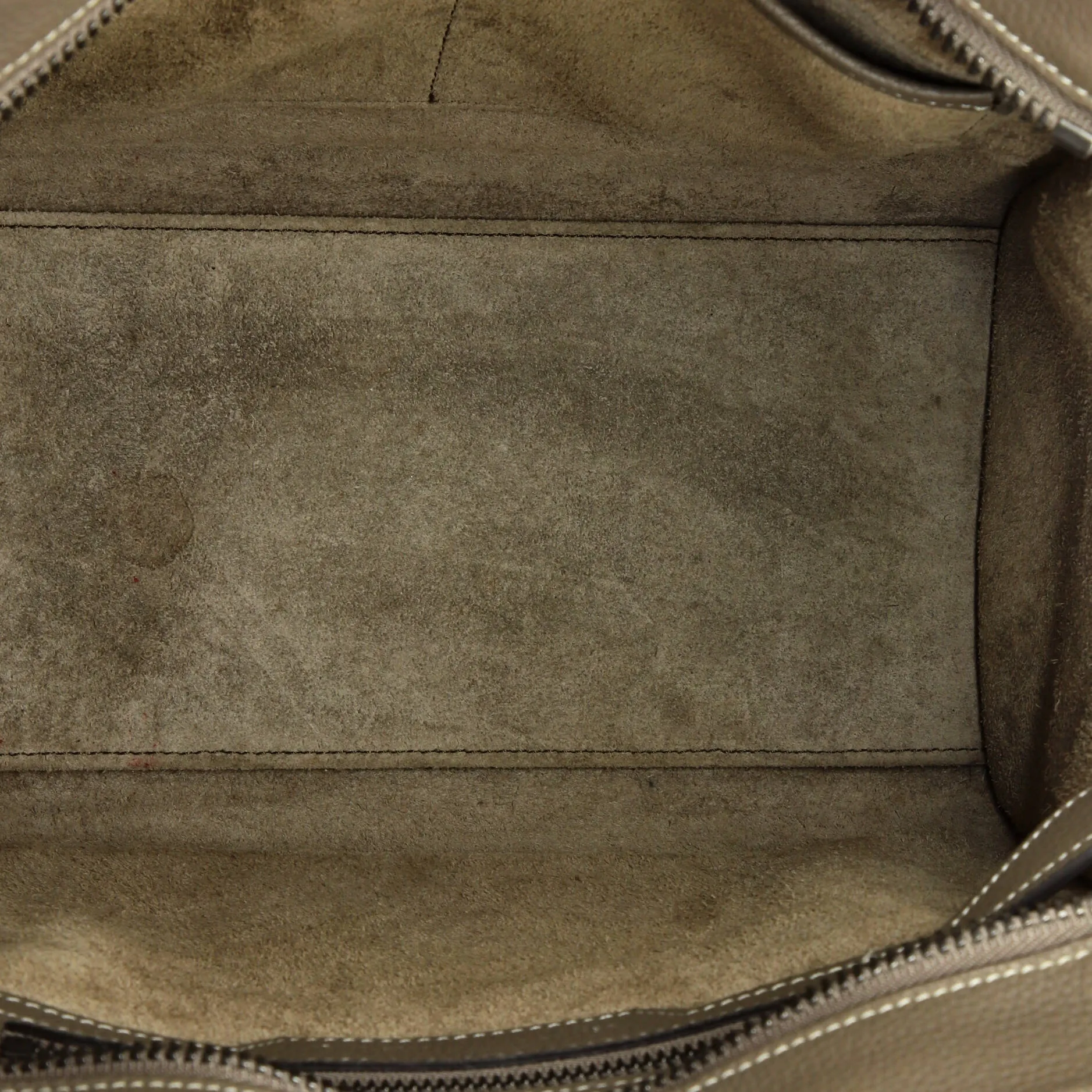 Bicolor Luggage Bag Leather Micro