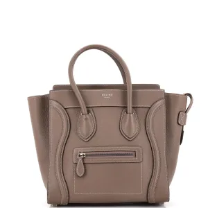 Bicolor Luggage Bag Leather Micro