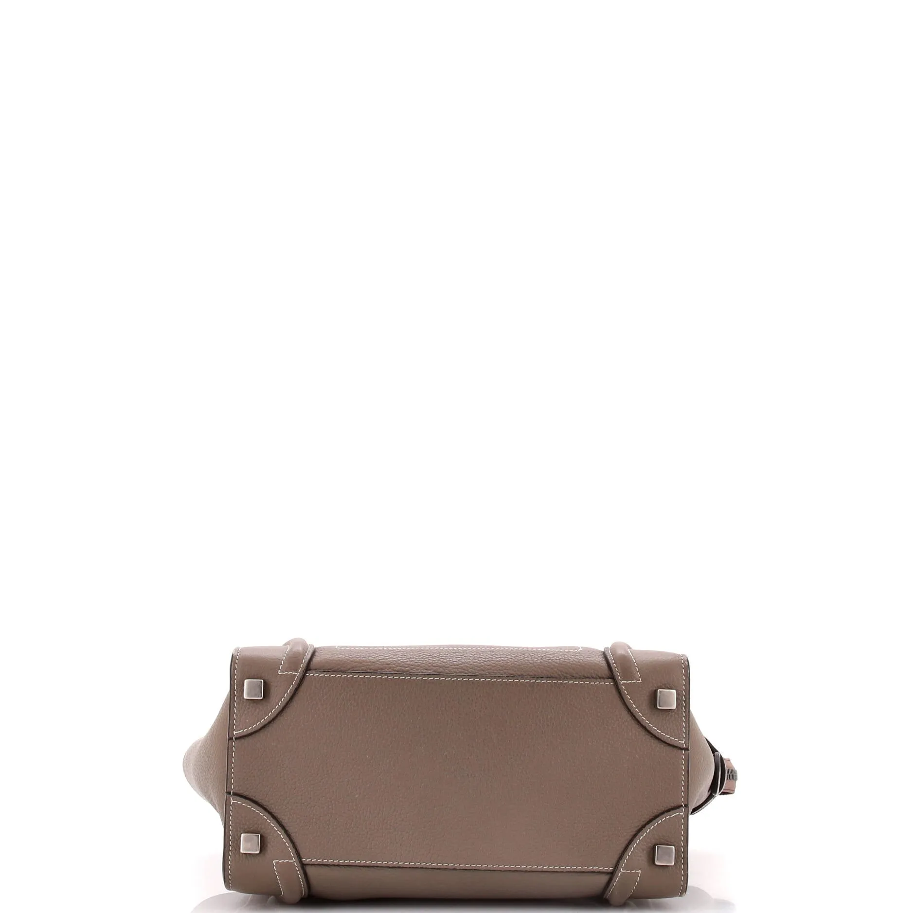 Bicolor Luggage Bag Leather Micro