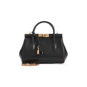 Black Calf Leather Handbag