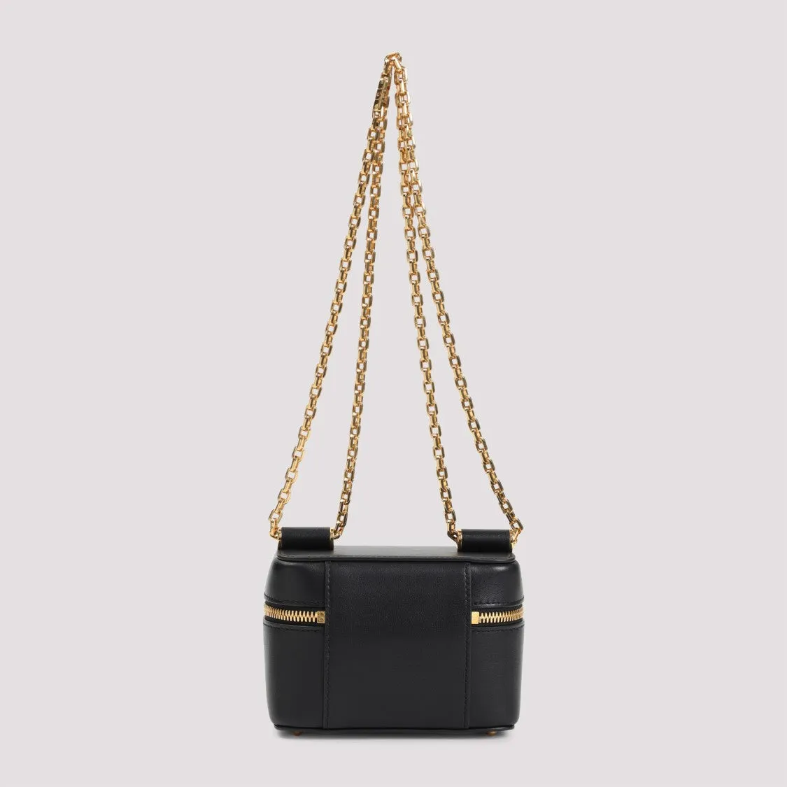 Black Calf Leather Shoulder Bag
