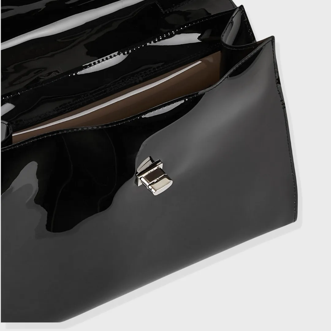 BLAIRE PVC SLING AND HANDBAG CHARCOAL