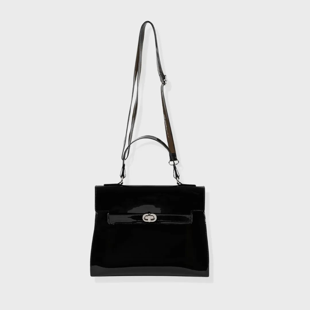 BLAIRE PVC SLING AND HANDBAG CHARCOAL