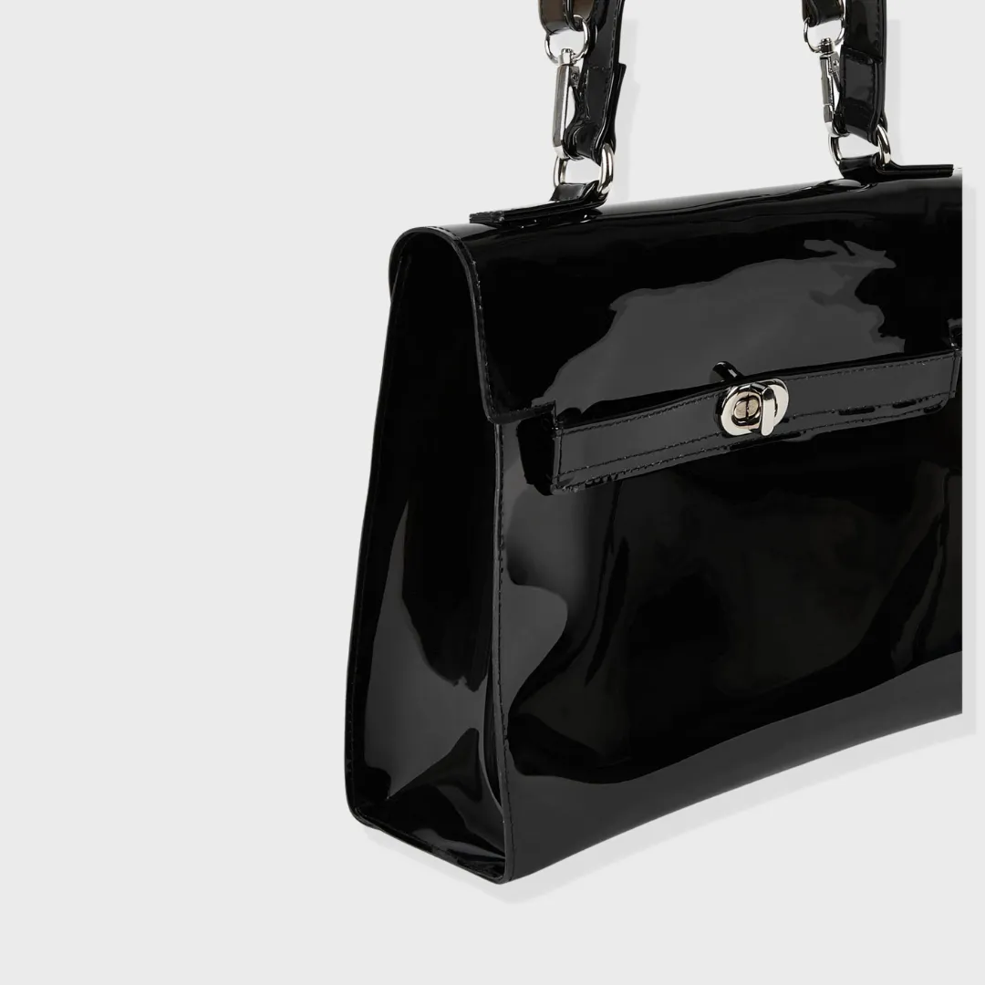 BLAIRE PVC SLING AND HANDBAG CHARCOAL
