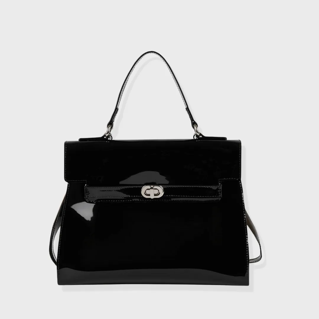 BLAIRE PVC SLING AND HANDBAG CHARCOAL