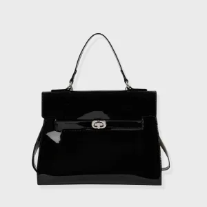 BLAIRE PVC SLING AND HANDBAG CHARCOAL