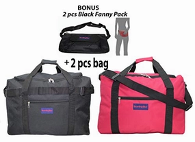 Boardingblue Under Seat 18" Duffel Bag Personal Item for Spirit & Frontier Airlines   Bonus.(Red