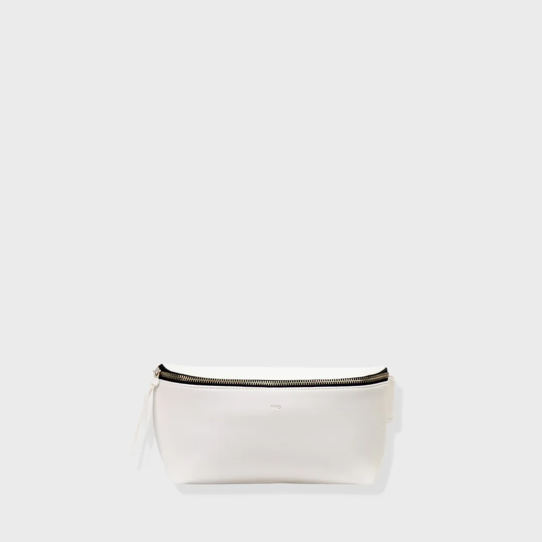 BOOM VEGAN LEATHER CROSSBODY BAG WHITE