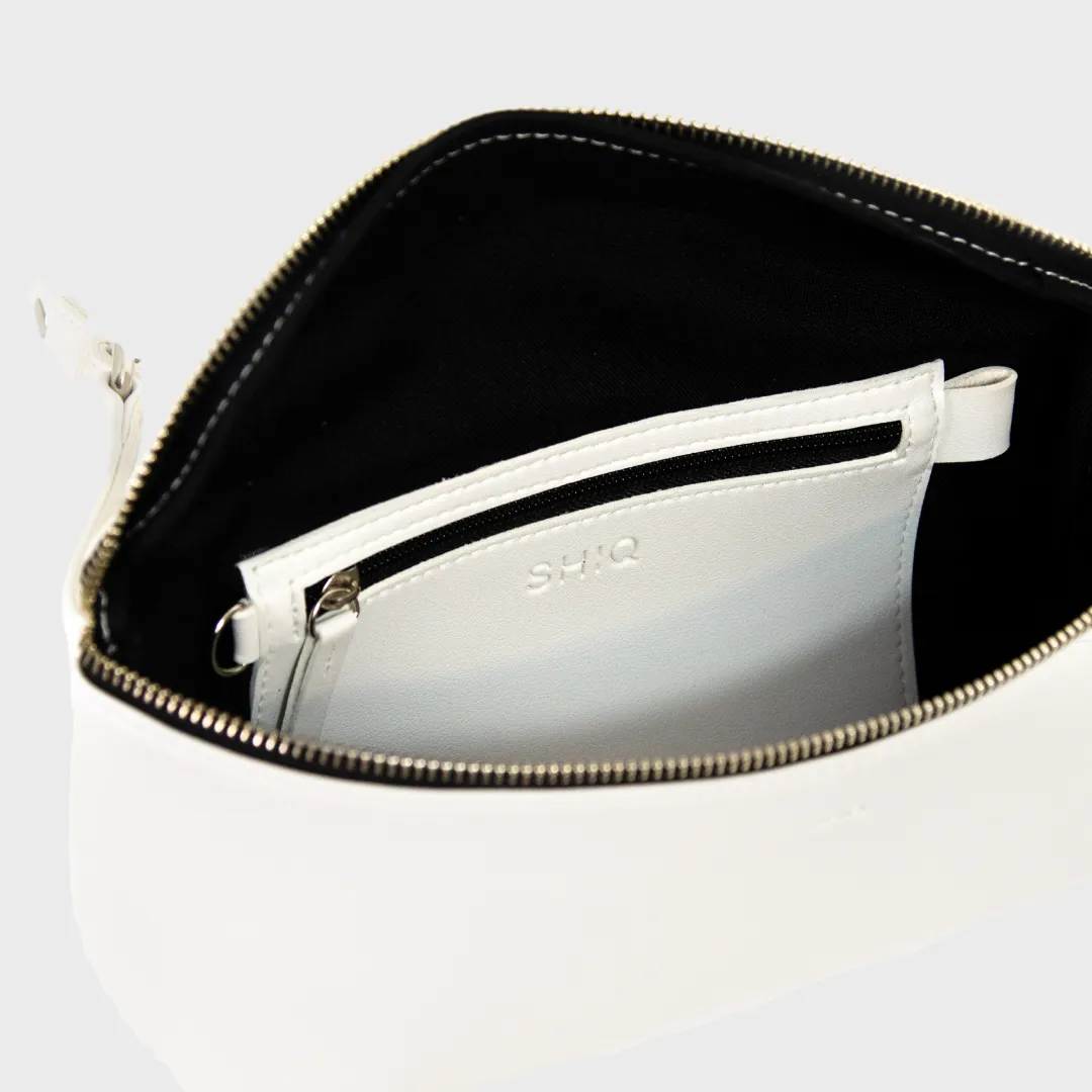 BOOM VEGAN LEATHER CROSSBODY BAG WHITE