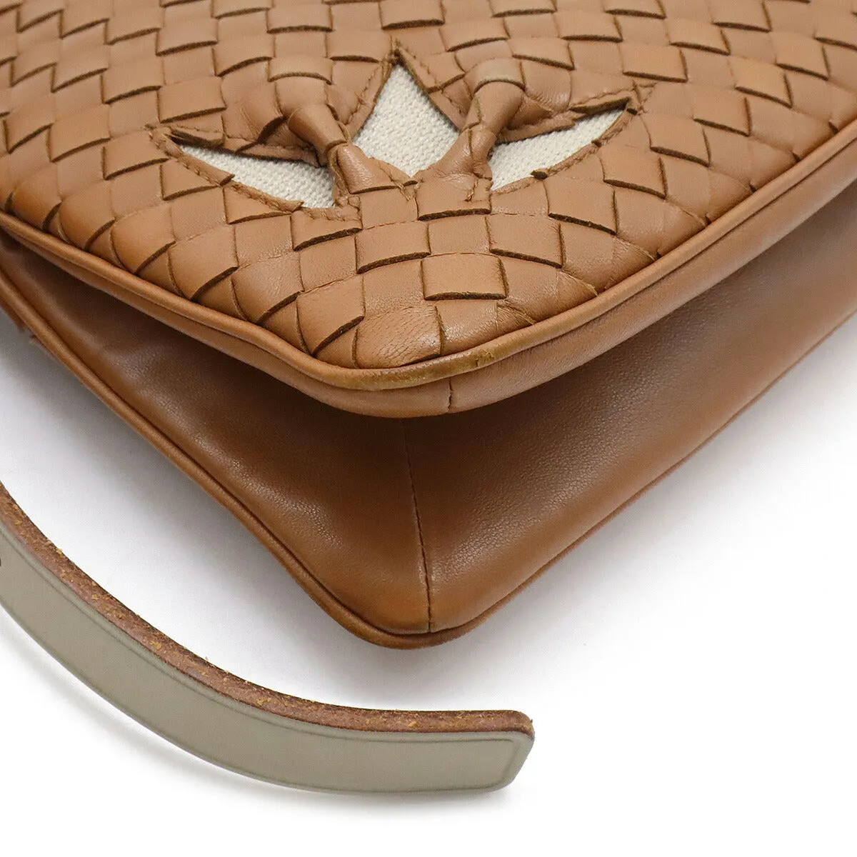Bottega Veneta Leather Intrecciato Cutwork Shoulder Bag