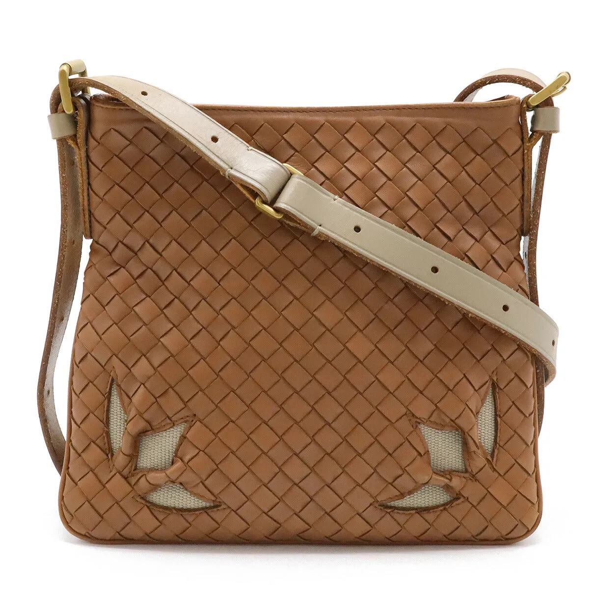 Bottega Veneta Leather Intrecciato Cutwork Shoulder Bag