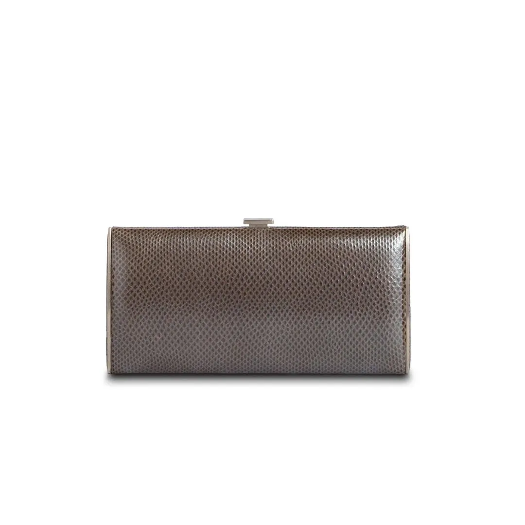 Box Wallet, Grey Metallic Karung
