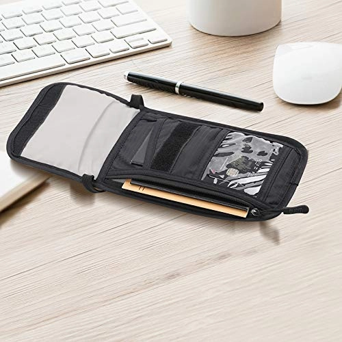 BUBM Unisex Travel Neck Pouch Wallet with RFID Blocking Passport Holder to Keep Your Cash and