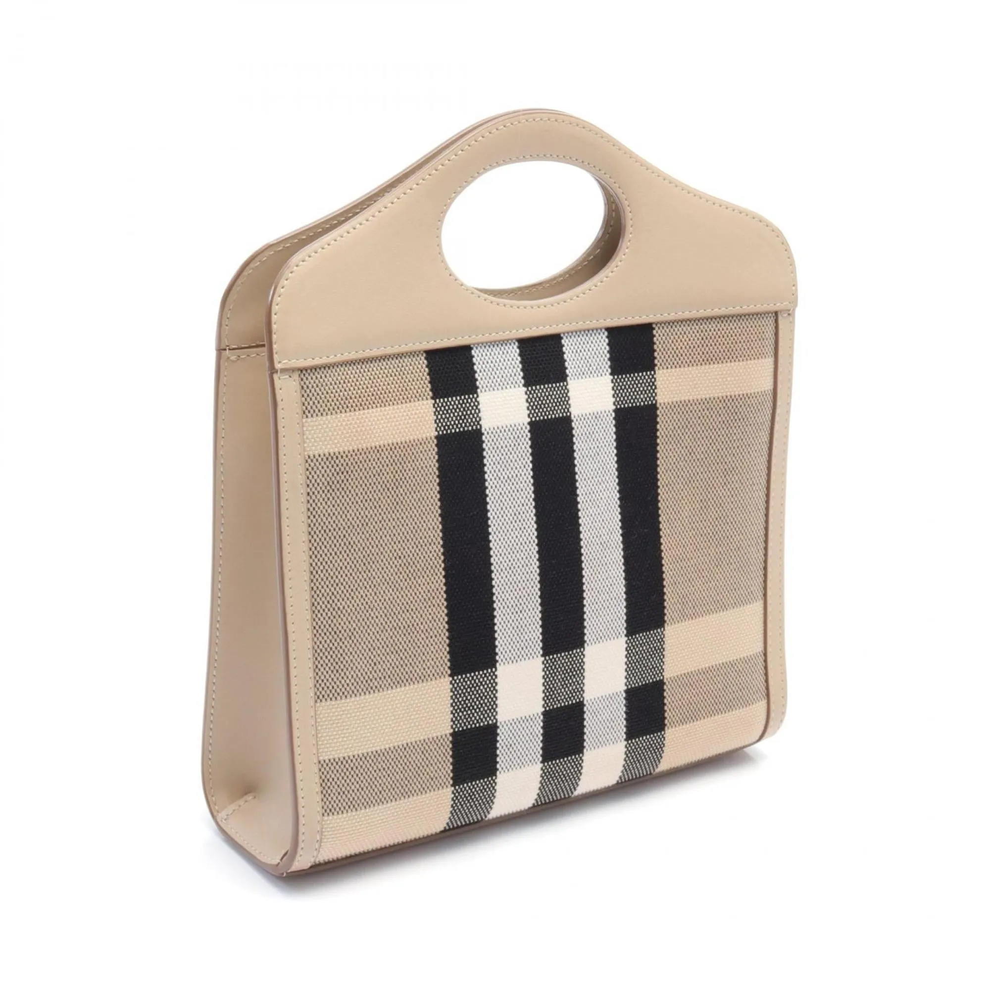 Burberry   Canvas Leather Handbag (Pre-Owned)